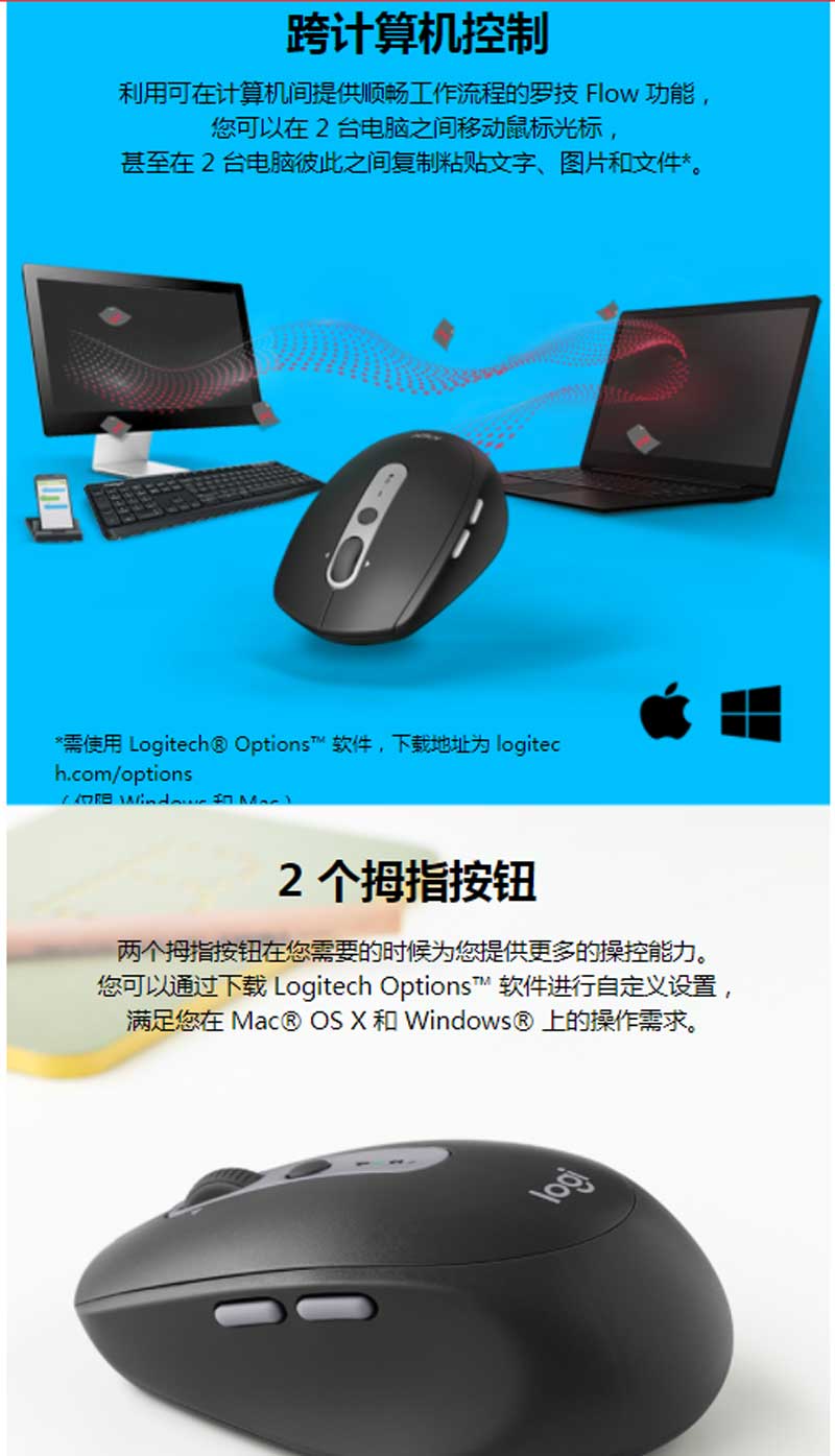 ޼LogitechM590 豸 ˫ģ  ʯī