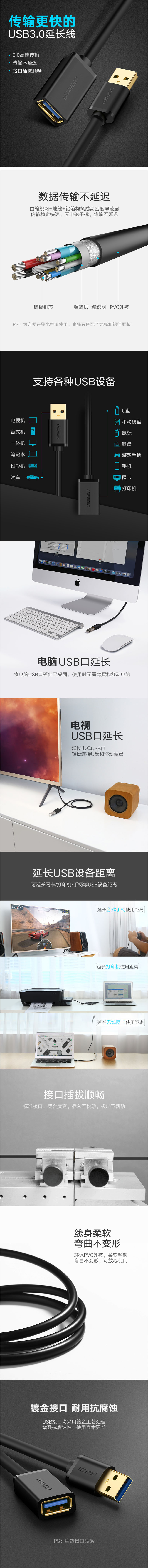 UGREEN USB3.0ĸߵUӿ 1.5(30126) USB3.0